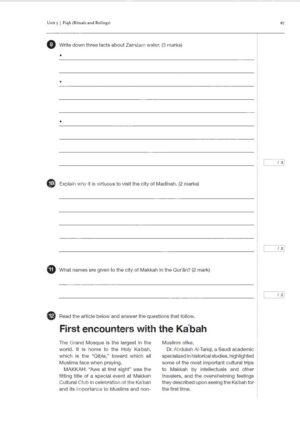 Safar Islamic Studies: Workbook 8 - Image 10